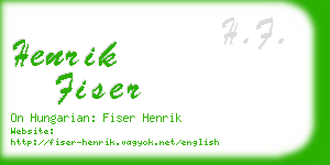 henrik fiser business card